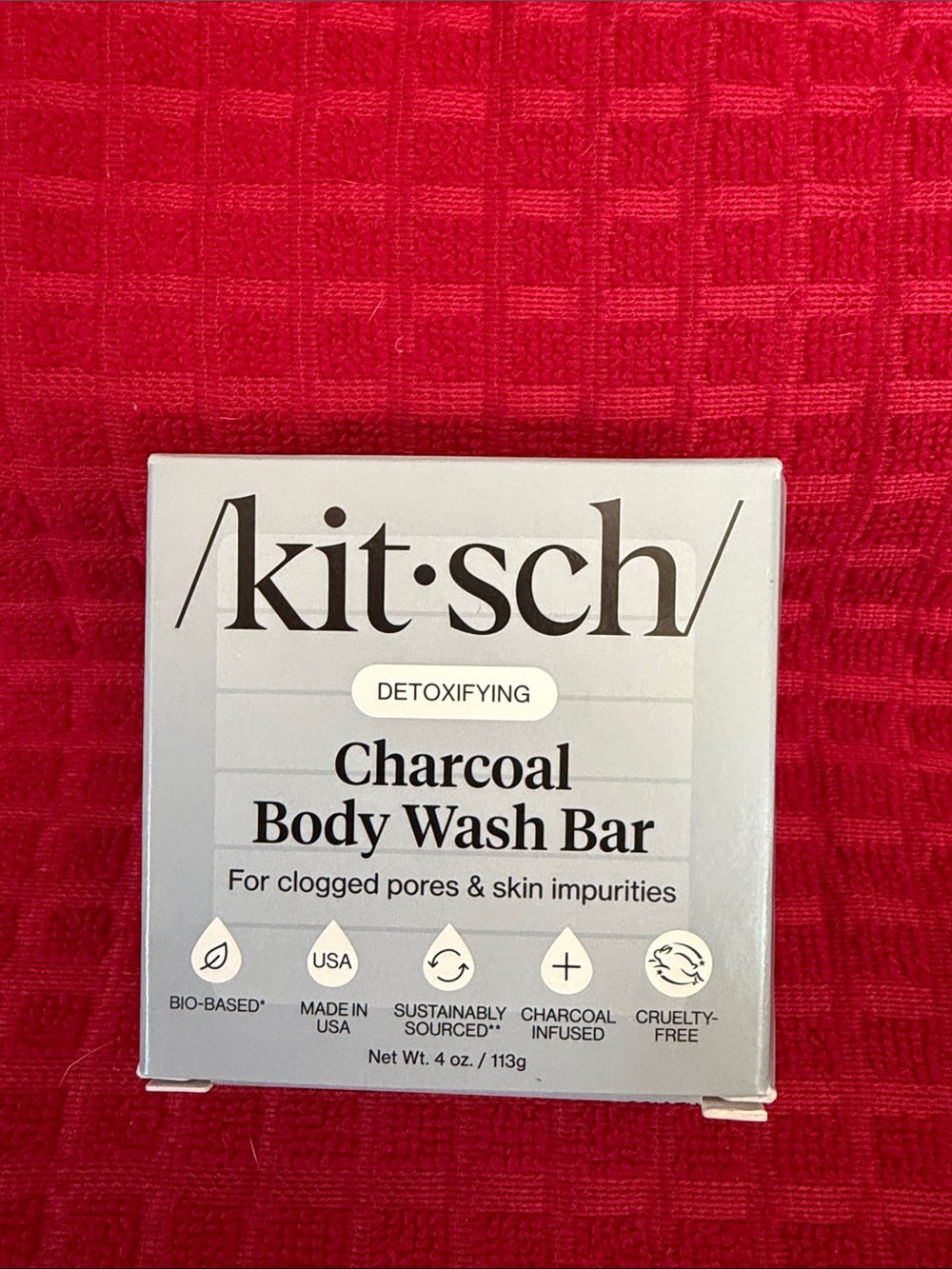 Kitsch Charcoal Body Wash Bar - Gray